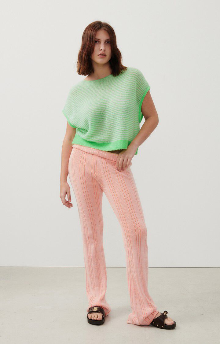 Pull Sans Manches Zakday Rayures Vert – Image 6