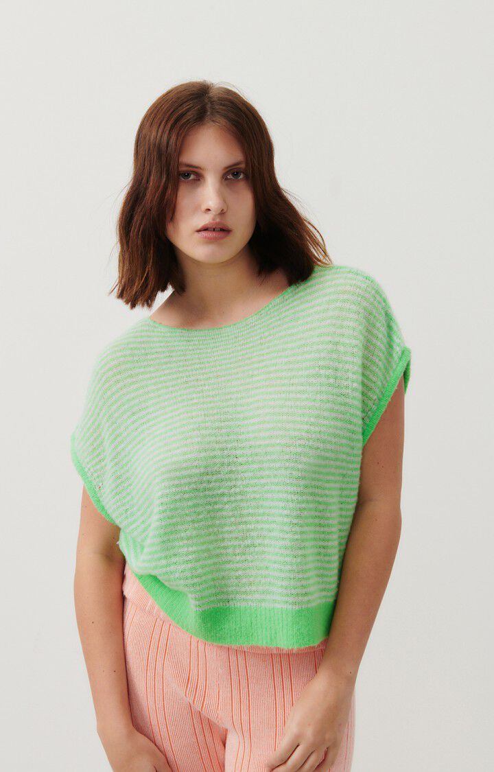 Pull Sans Manches Zakday Rayures Vert – Image 7