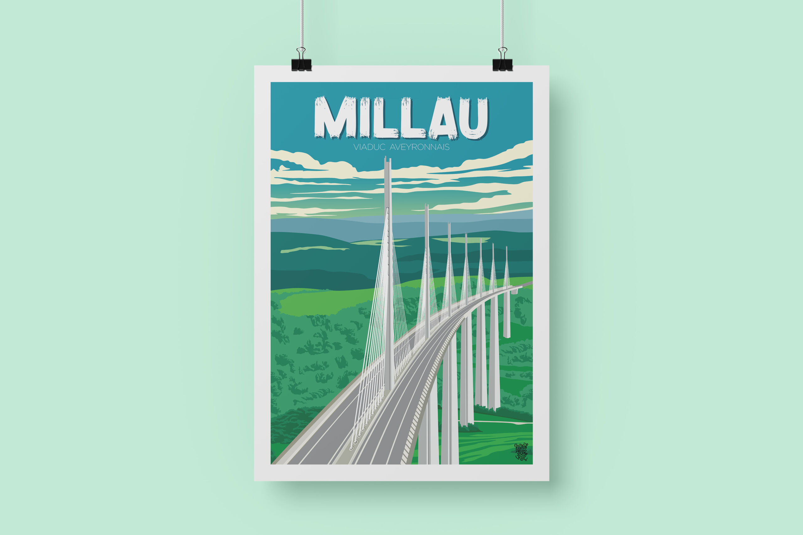 Affiche « Viaduc de Millau »