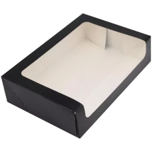 Boîte noire pour 25 macarons en carton