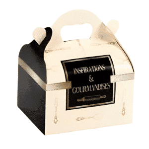 50 caissettes pâtissières à poignée colorées 10 x 12 x 7 cm inspiration