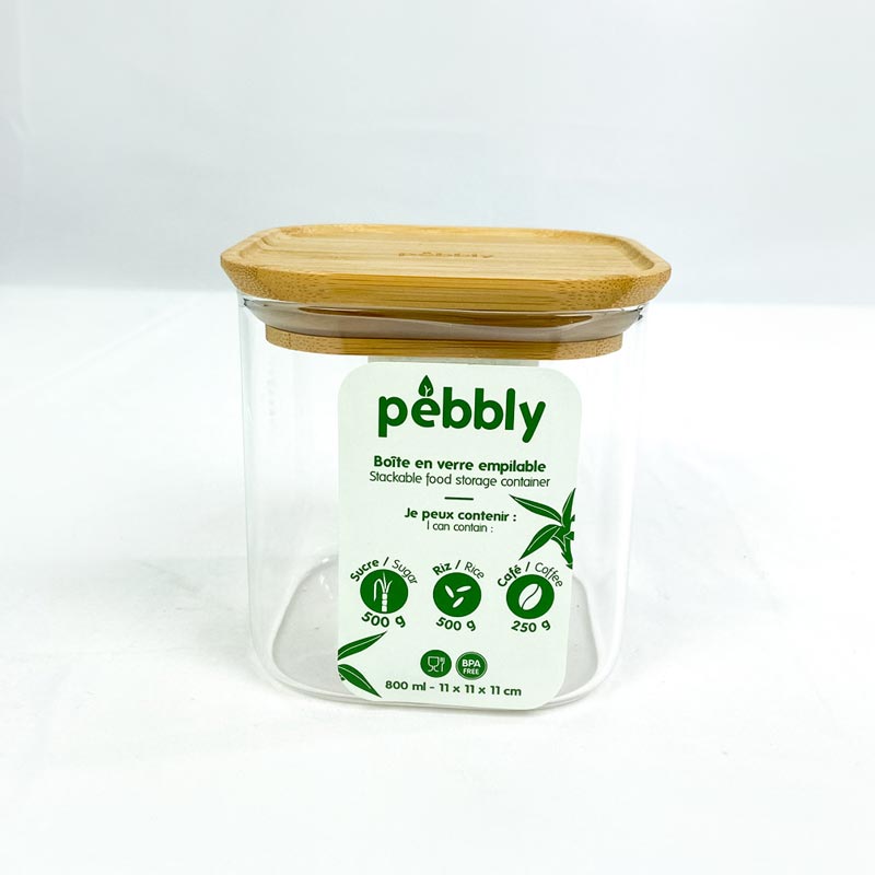 Boîte en verre empilable – Pebbly