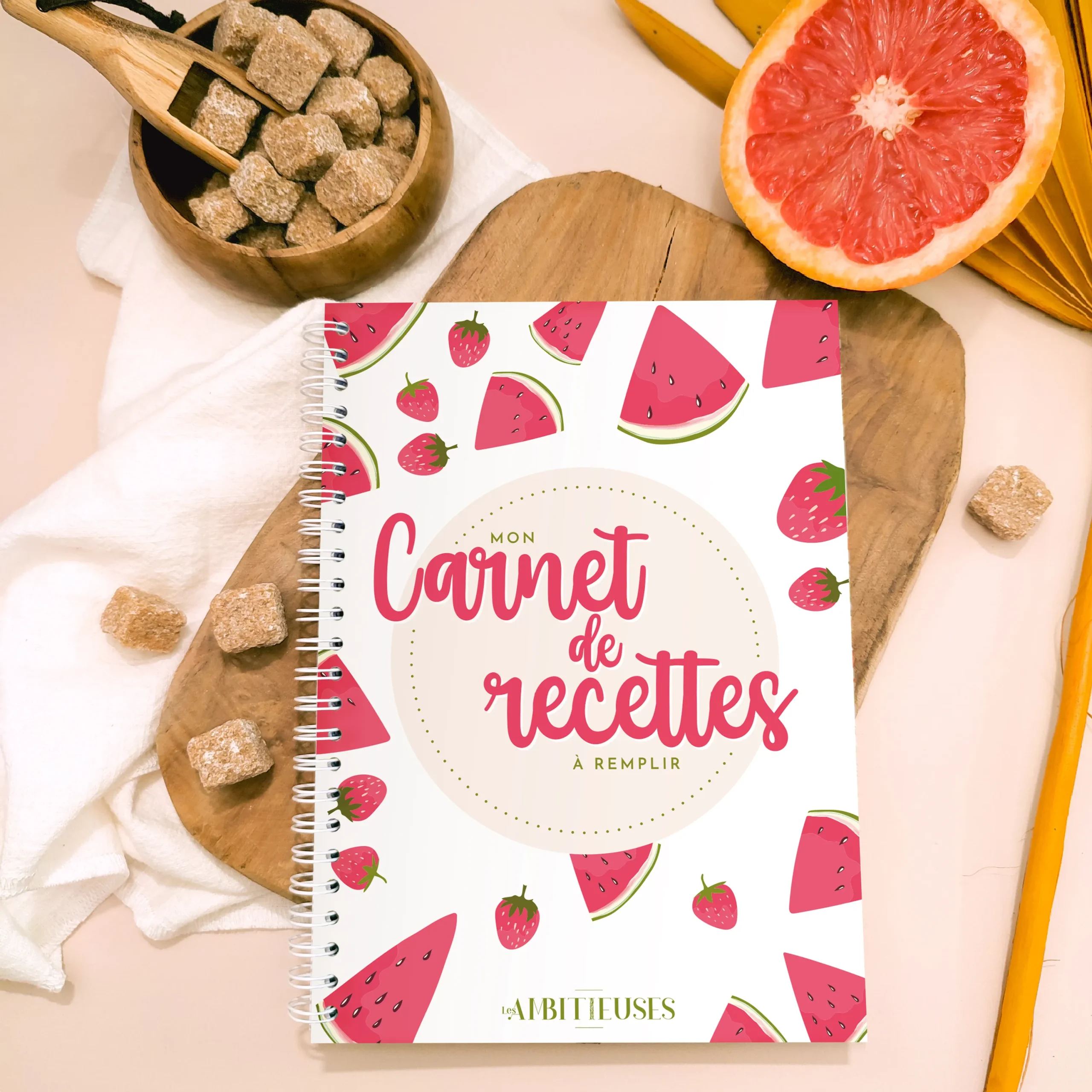 Carnet de recettes à remplir – Vitamines pastèque