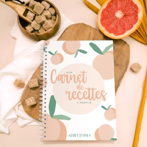 Carnet de recettes à remplir – Vitamines pêche