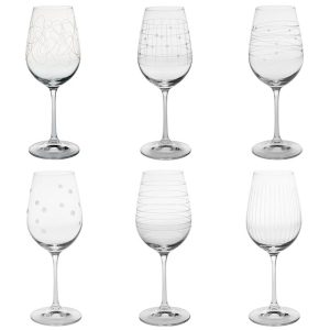 Coffret de 6 verres à pied Graphik 35 cl – Table Passion