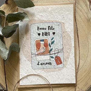 Carte à planter : Bonne fête Papa ( graines de Menthe )