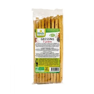 Gressins aux 3 graines bio – 125g
