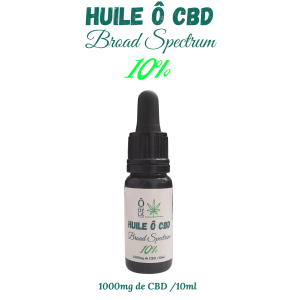Huile Ô CBD 10% (1000mg) – broad spectrum – 10ml