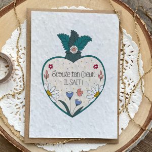 Carte à planter : Ecoute ton coeur