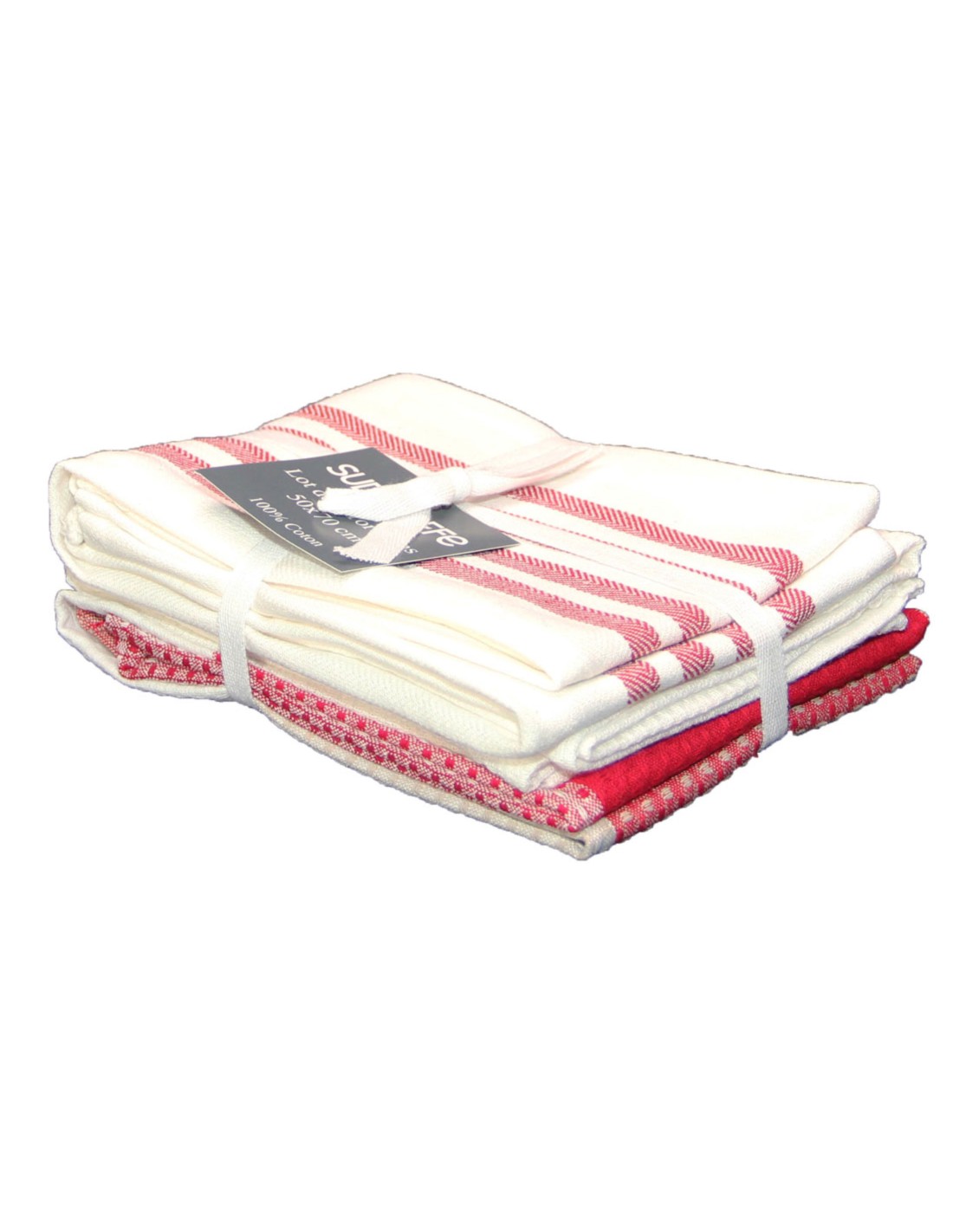 Lot de 3 torchons rouge – Sud Étoffe