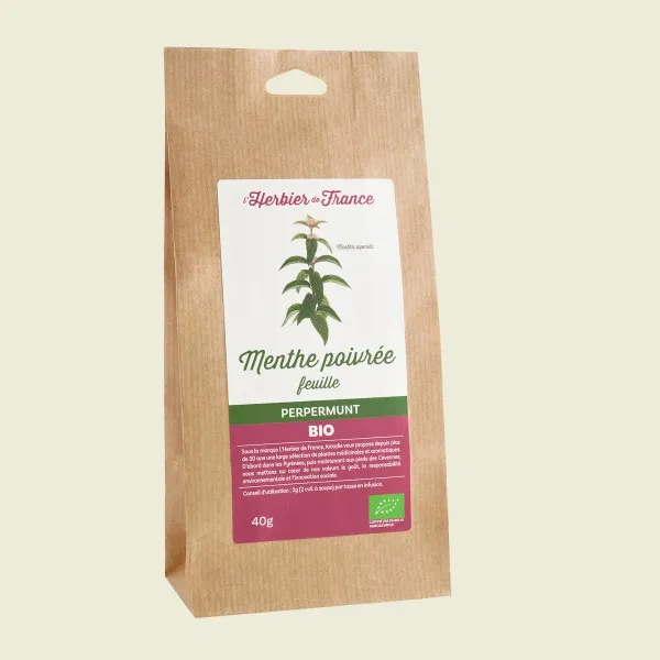 Menthe poivrée feuilles bio 40g