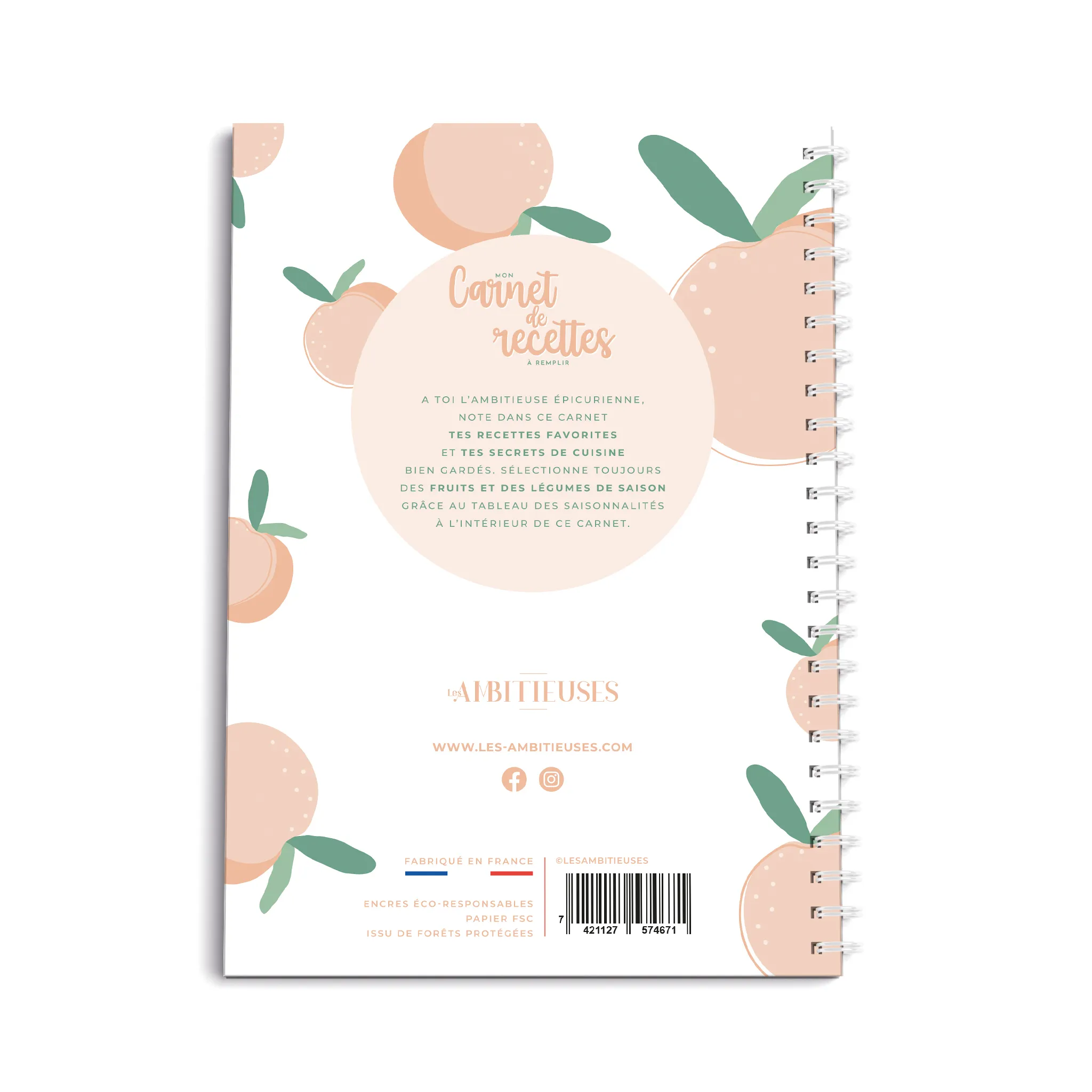 Carnet de recettes à remplir – Vitamines pêche – Image 3