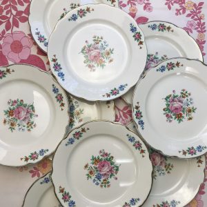 Lot de 9 assiettes à desserts Digoin