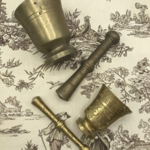 Duo de mortier anciens laiton