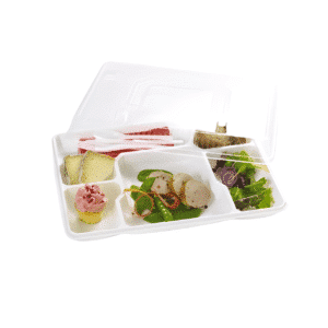 25 plateaux repas à emporter 6 compartiments festifs