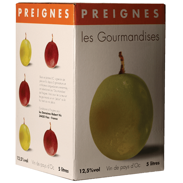 GOURMANDISES Rouge – Domaine Preignes Le Vieux – IGP d’Oc – 5 Litres
