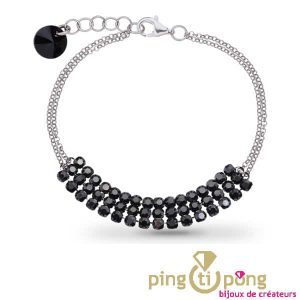 Bracelet Spark en argent et strass en cristaux de Swarovski