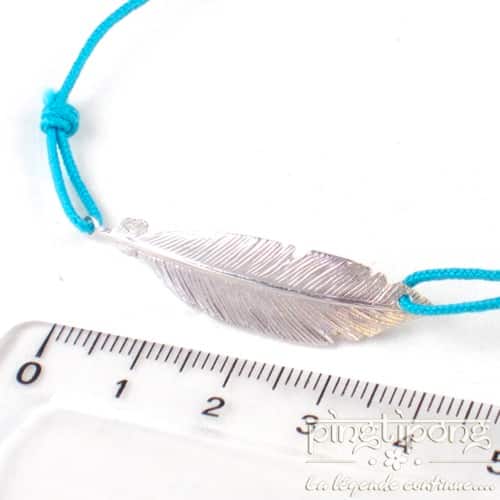 Bijoux plume bleu – Bracelet argent femme – L’AVARE bijoux – Image 4