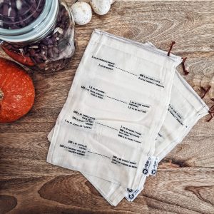 5 sacs à vrac gradués en tissu – Taille M
