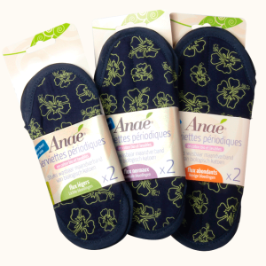 Serviettes hygiéniques lavables – « Hibiscus » Mini