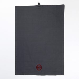 Torchon brodé – BORDEAUX Ville de Coeur (gris)