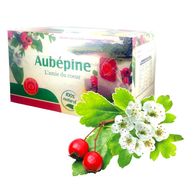 Tisane Aubépine (Thé l’Amie du cœur) en Sachet d’Infusions 25 Sachets de 1.5g