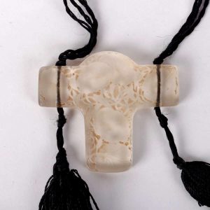1919 René Lalique – Pendentif Liserons Verre Blanc Patiné Sépia