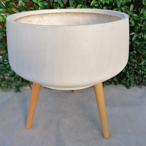 Coupe sur Pieds en Bois Blanc Passé