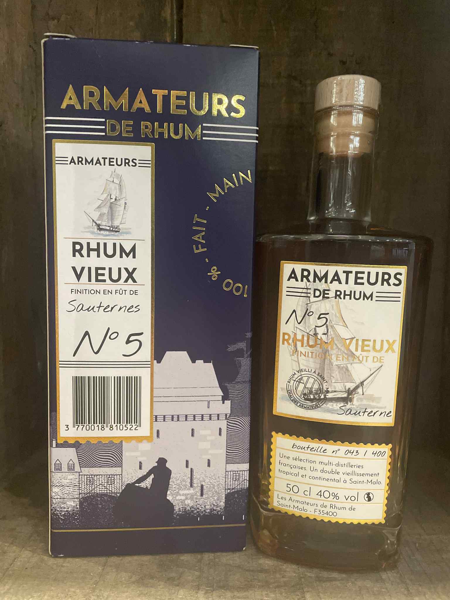 Rhum vieux Sauternes Cask – Armateurs du Rhum – 50cl – 40% – Image 2