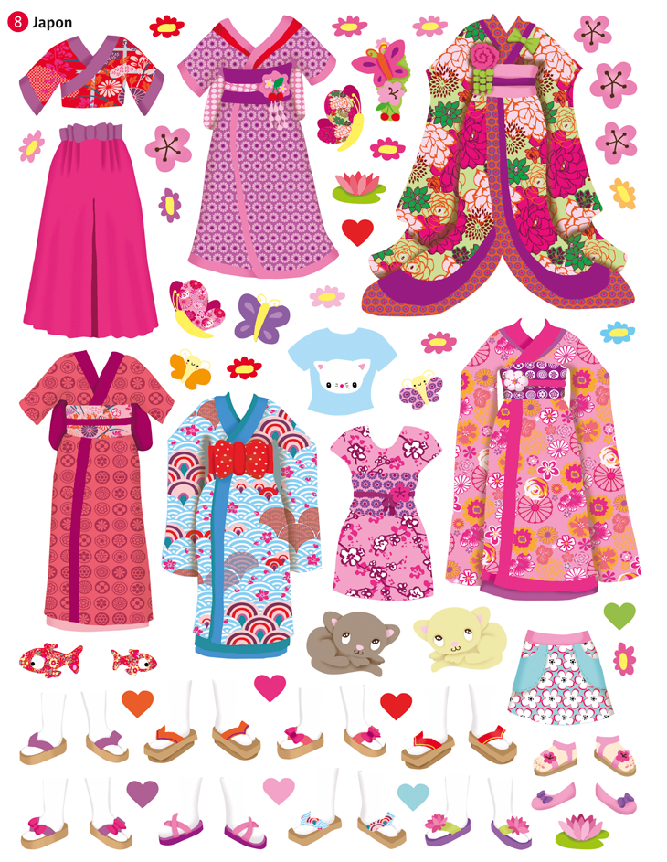 Minimiki – Stickers – Robes du monde – Image 7
