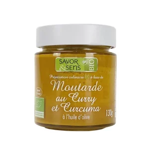 Moutarde Au Curry & Curcuma Bio – 130g