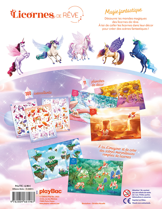 Licornes de rêve – Cahier de stickers – Magie fantastique – Image 3