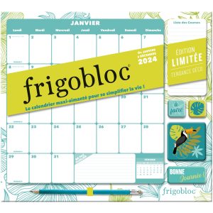 Frigobloc Mensuel 2024 Déco végétale (de janv. à déc. 2024) – édition limitée