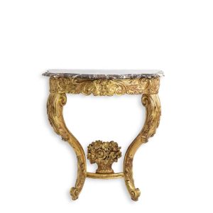 Console en bois doré et sculpté d’époque Louis XV. Circa 1880. LS5871738A