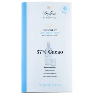 Tablette De Chocolat Lait 70g ( Dolfin ) – 37% Cacao
