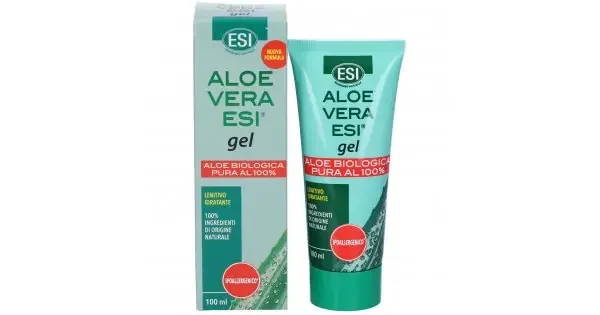 ESI Aloe Vera Gel 100ml – Gel Idratante e Lenitivo con Aloe Vera Biologica per la Pelle