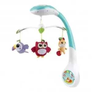 Giostrina Chicco Foresta Magica con Proiettore, Musica e Rotazione, Gioco per la Nanna, 3 Funzioni Elettroniche, Regalo per Neonati