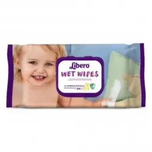 Libero Wet Wipes Salviette Umidificate 64 Pezzi – Salviettine Delicate Senza Alcool, Ideali per Uso Quotidiano Fuori Casa