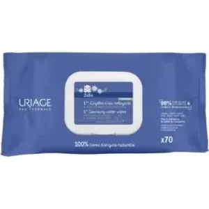 Uriage Bebe – Salviette Detergenti All‘Acqua 70 Pezzi per la Pulizia Dolce del Tuo Bambino