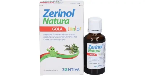 Zentiva Zerinol Natura Gola Junior Spray Integratore Secrezioni Bronchiali, 30ml